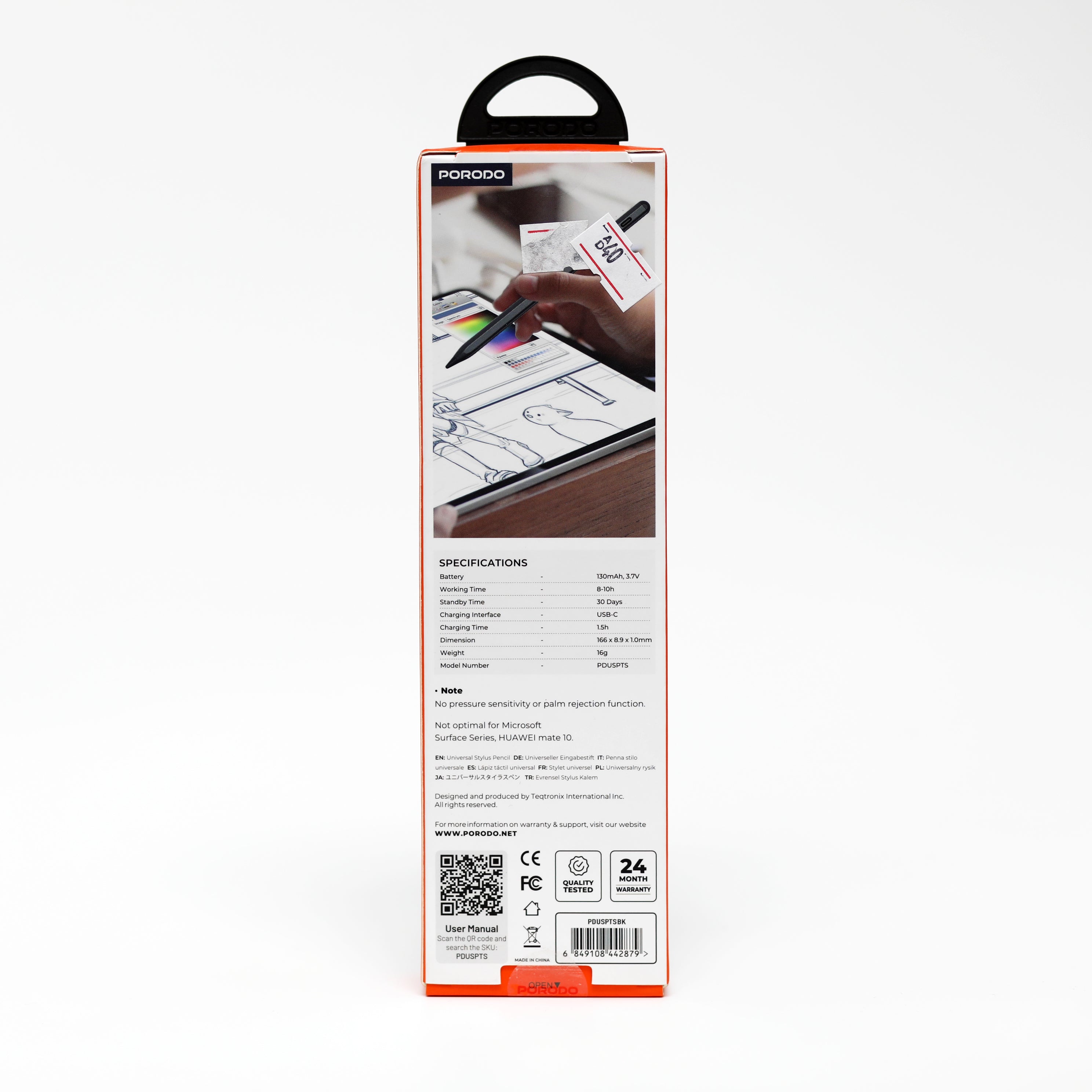 قلم ستايلس ذكي Porodo Universal Pencil للهواتف والأجهزة اللوحية