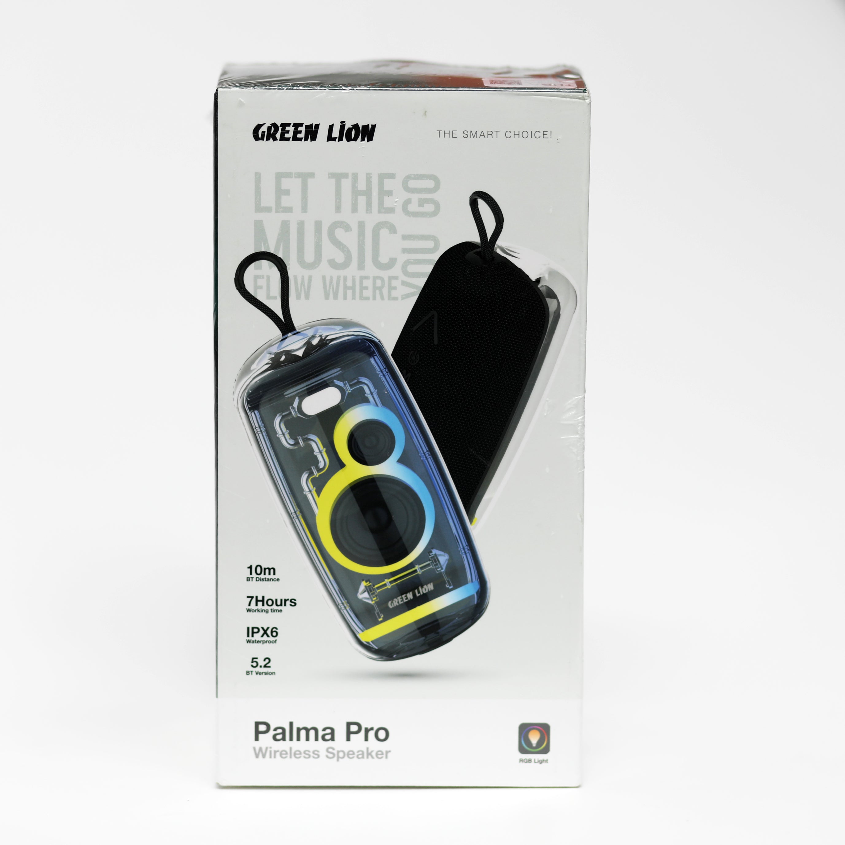 سماعة بلوتوث محمولة Green Lion Palma Pro بإضاءة RGB ومقاومة للماء