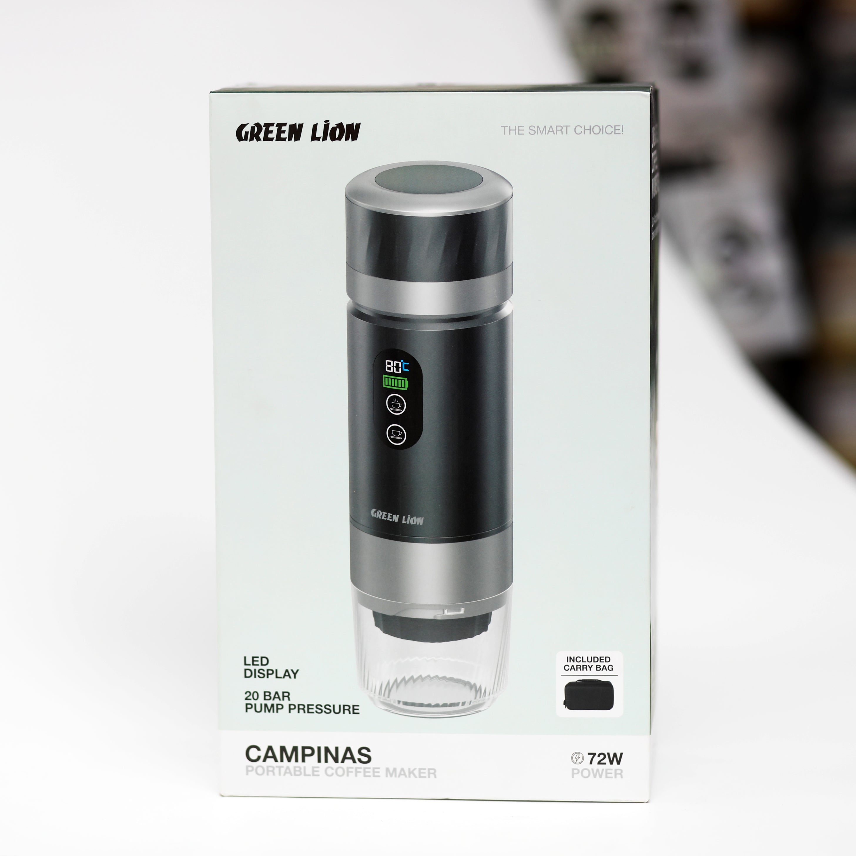 ماكينة قهوة محمولة Green Lion Campinas بضغط 20 بار – لصنع الإسبريسو أثناء السفر