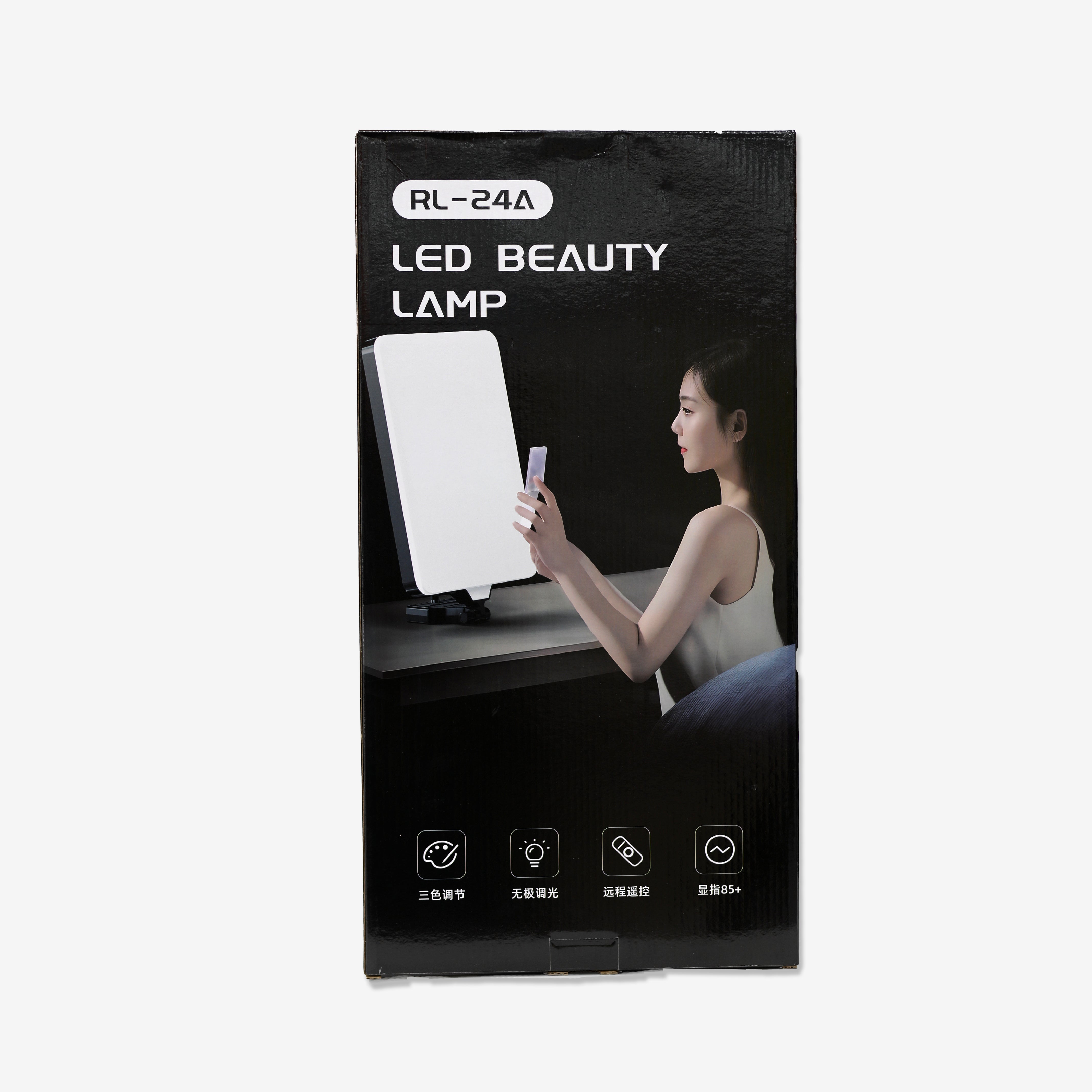 مصباح إضاءة تجميل احترافي RL-24A LED للتصوير والمكياج مع ريموت كنترول