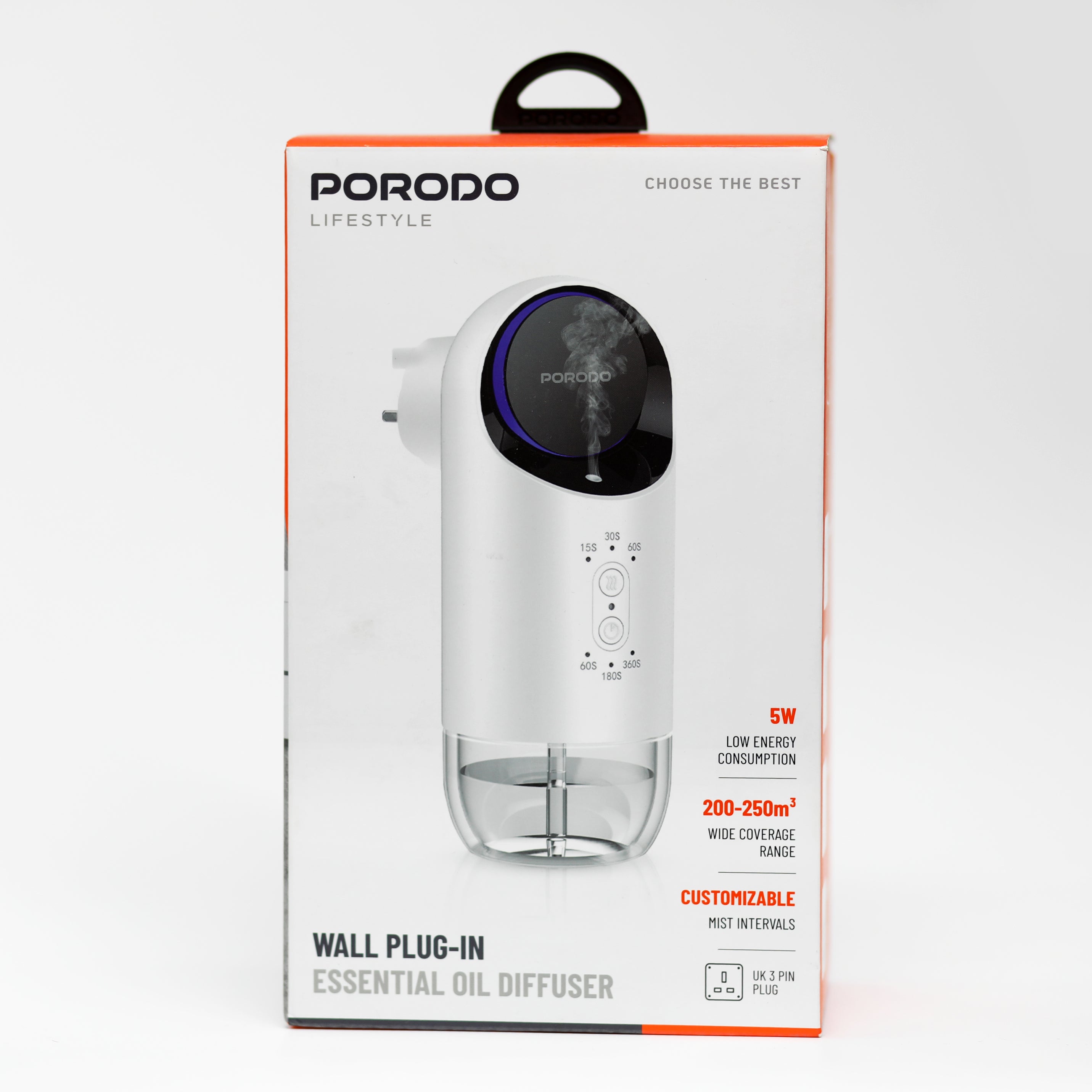 موزع عطور جداري بالزيوت العطرية Porodo Lifestyle Plug-In Essential Oil Diffuser