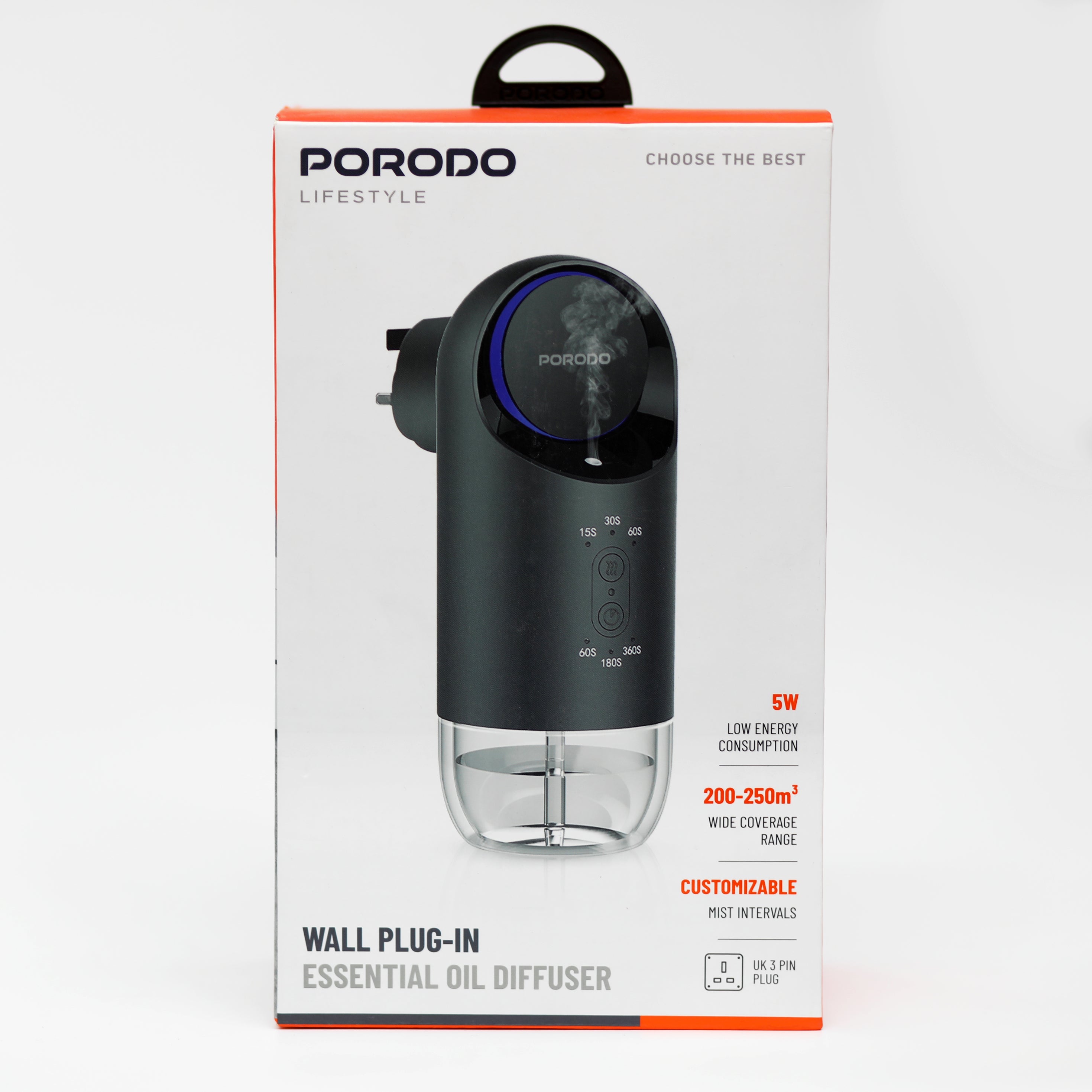 موزع عطور جداري بالزيوت العطرية Porodo Lifestyle Plug-In Essential Oil Diffuser