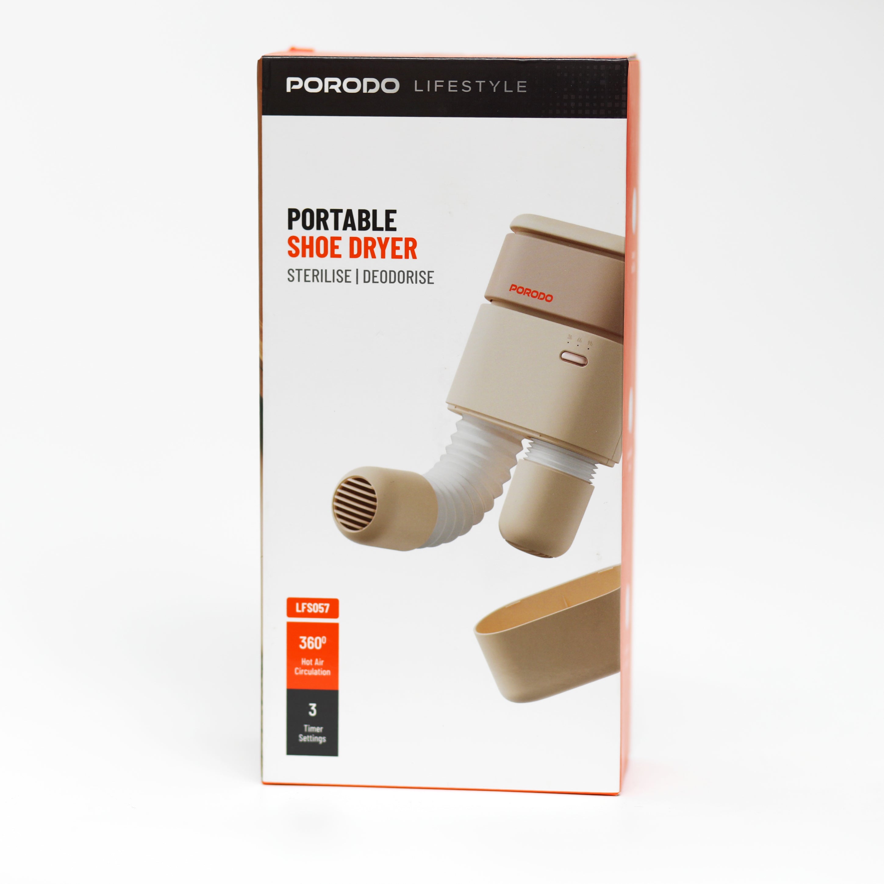 جهاز تجفيف الأحذية Porodo المحمول مع التعقيم وإزالة الروائح