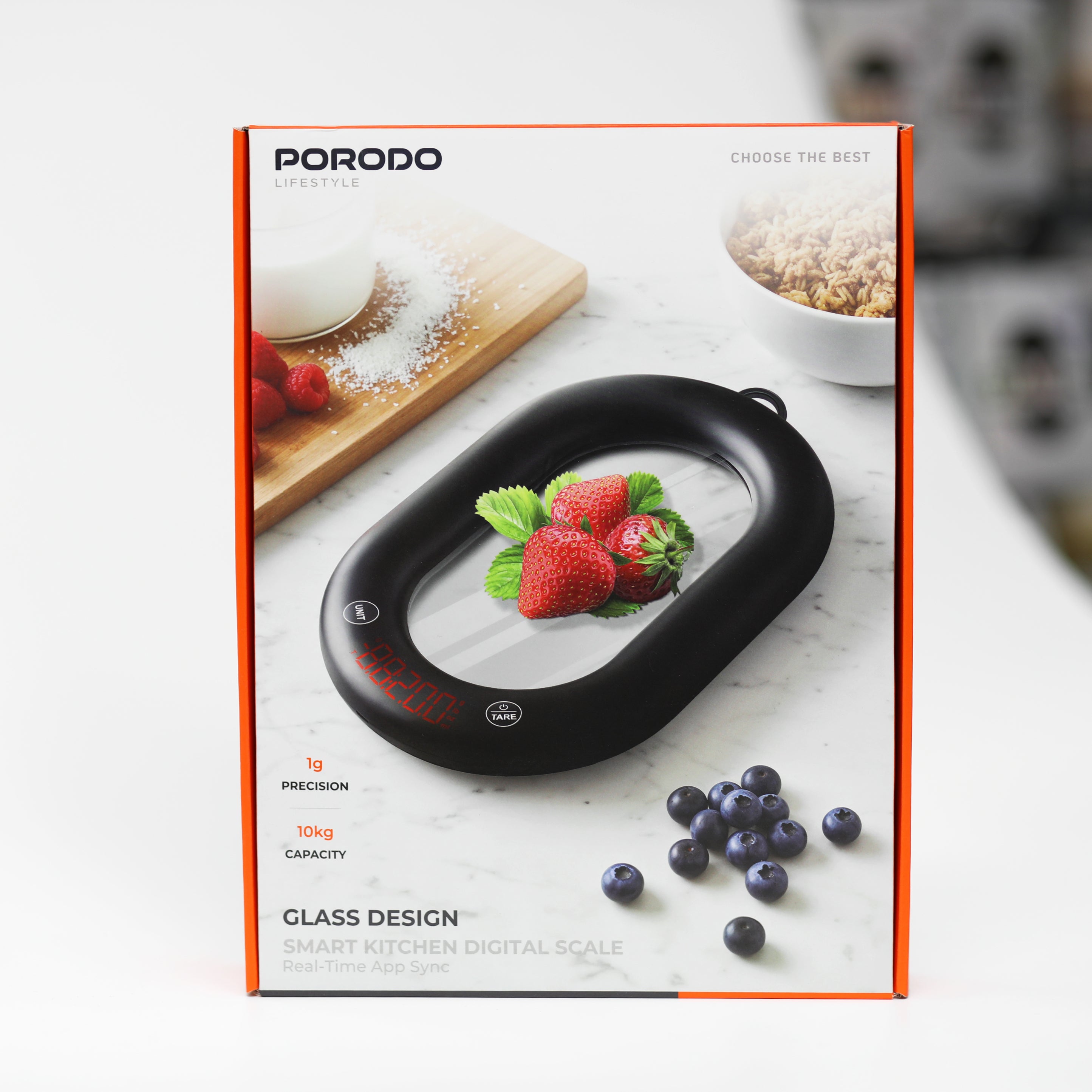 ميزان مطبخ رقمي ذكي Porodo بسعة 10 كجم