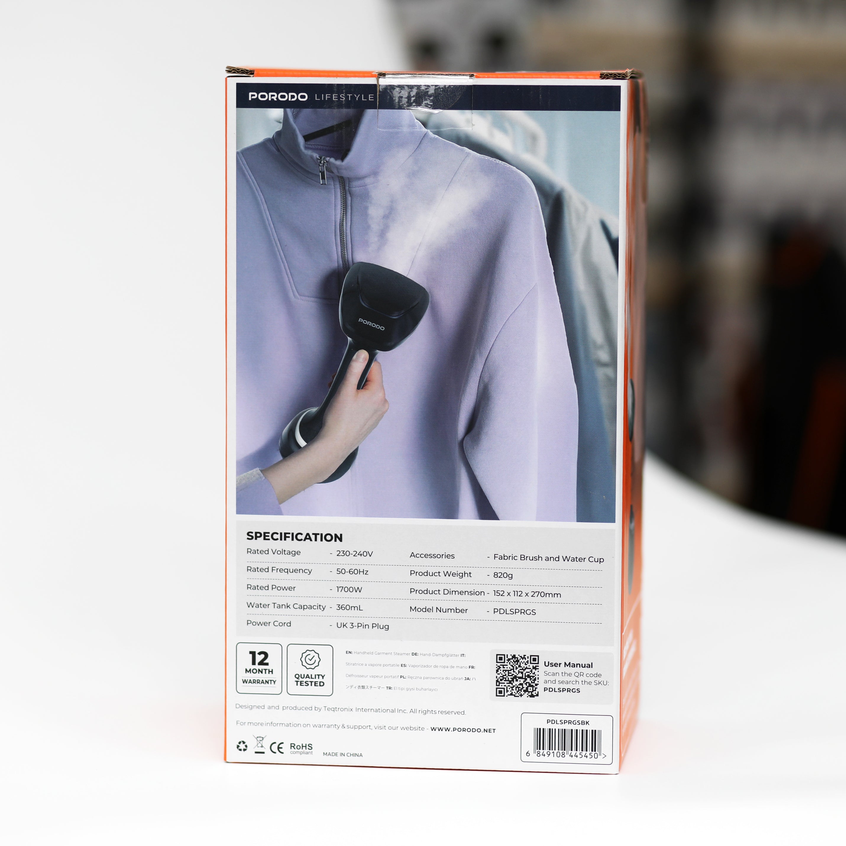 Porodo Handheld Garment Steamer – 1700W