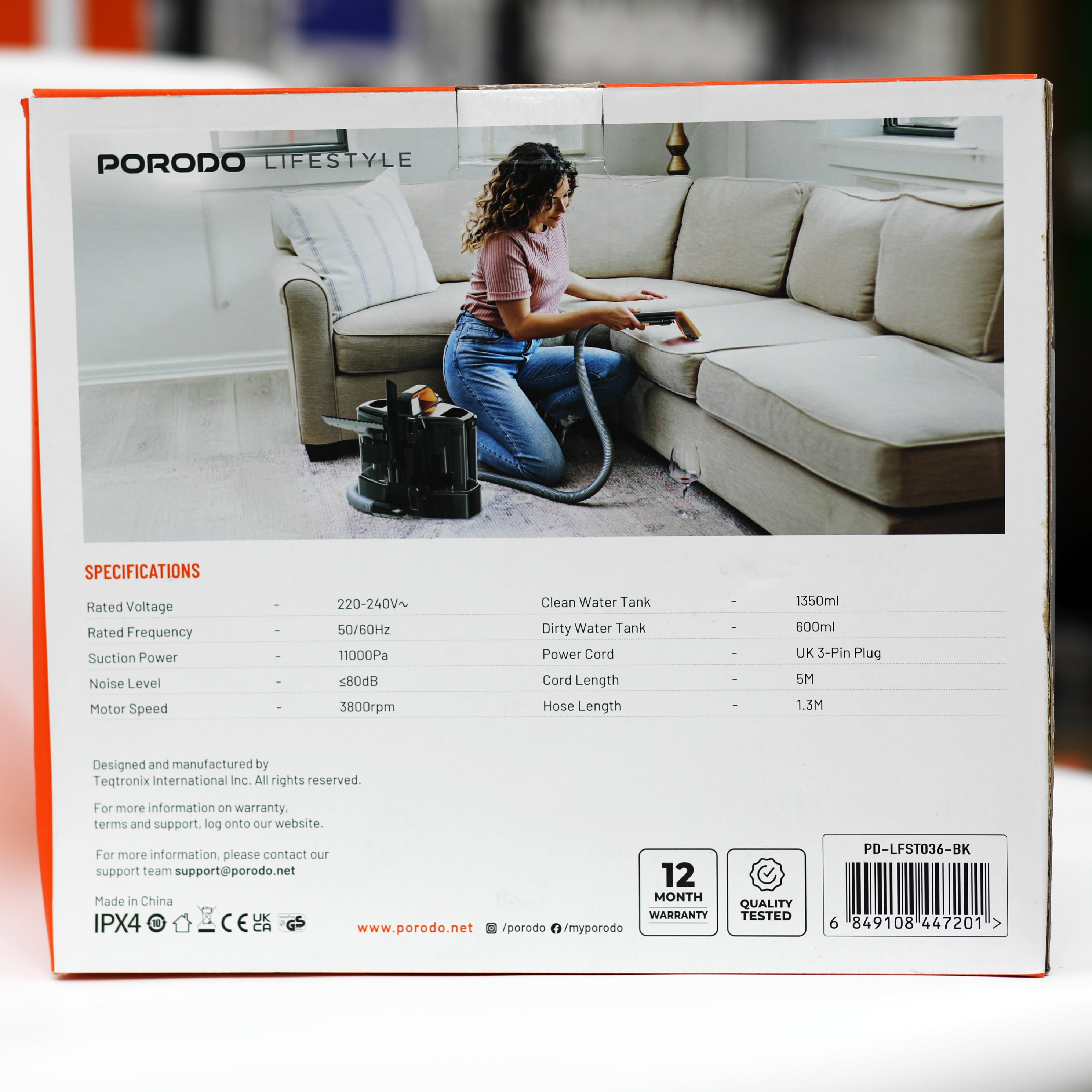 منظف البقع للسجاد والكنب Porodo – قدرة 500 واط