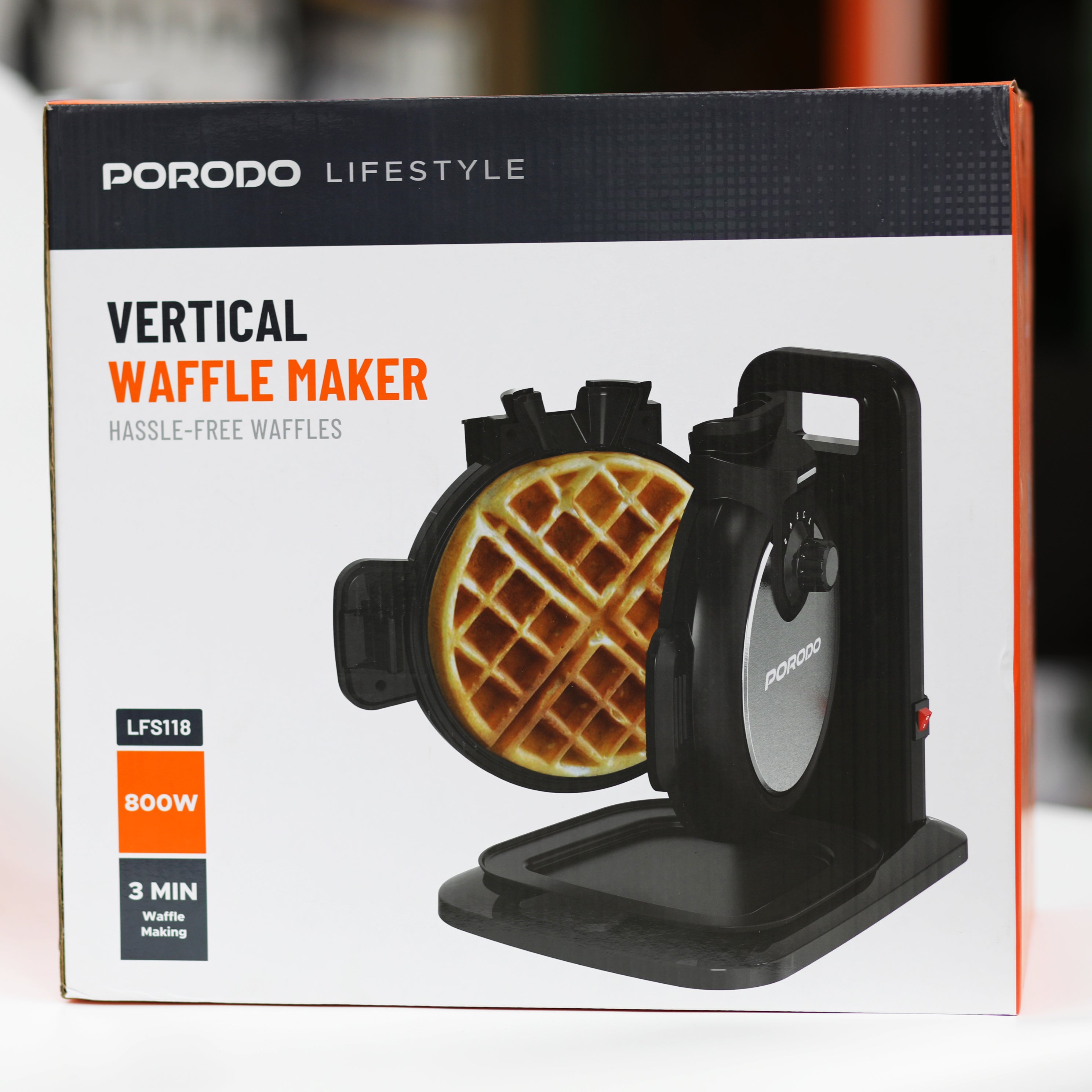 صانعة الوافل العمودية Porodo – قدرة 800 واط