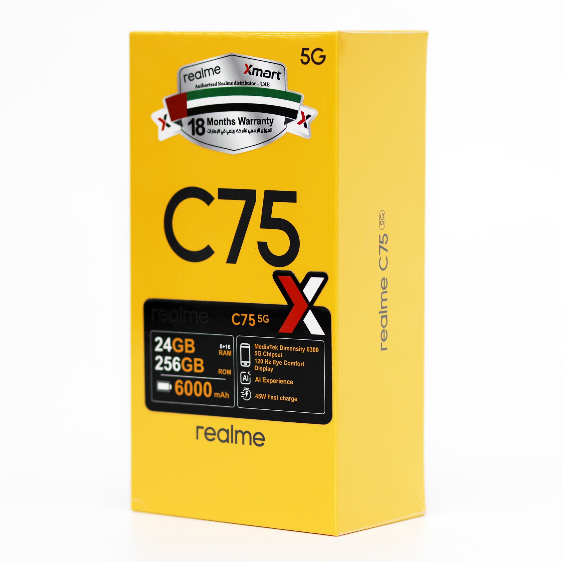 Realme C75X 5G Smartphone – 256GB Storage, 24GB Dynamic RAM, 6000mAh Battery