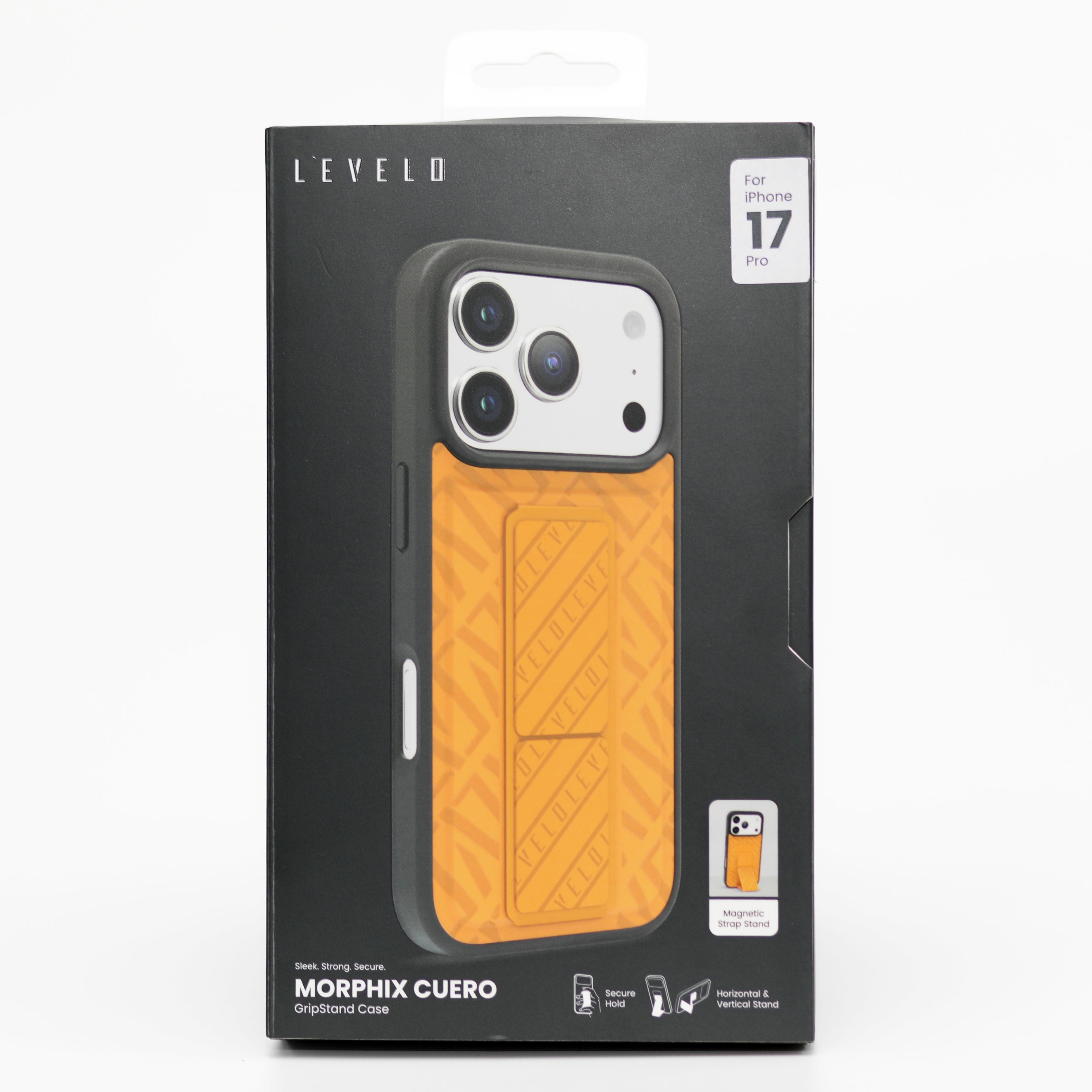 LEVEL O Morphix Cuero GripStand Case – iPhone 17 Pro