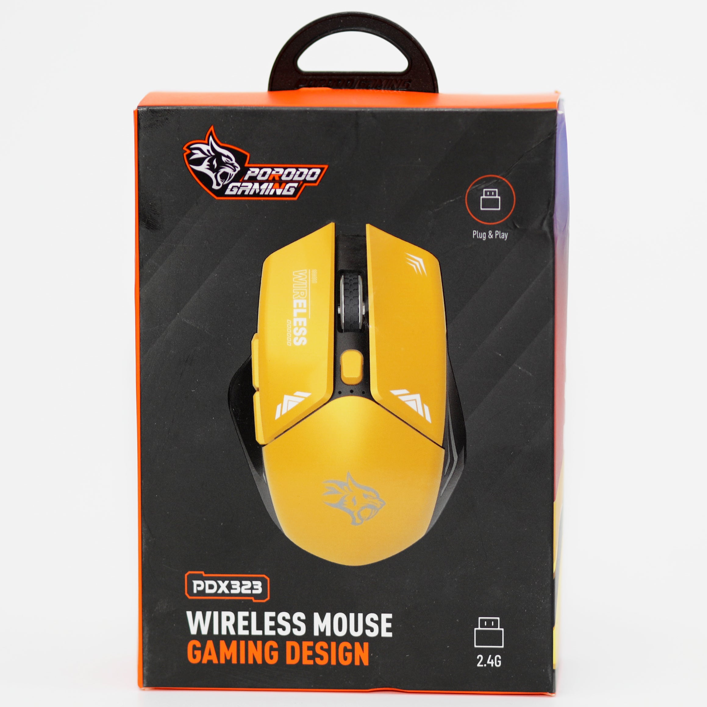 بورودو جيمينج Porodo Gaming PDX323 ماوس لاسلكي – 2.4GHz، DPI قابل للتعديل 1600، تصميم مريح، نانو USB، مدى 10 متر