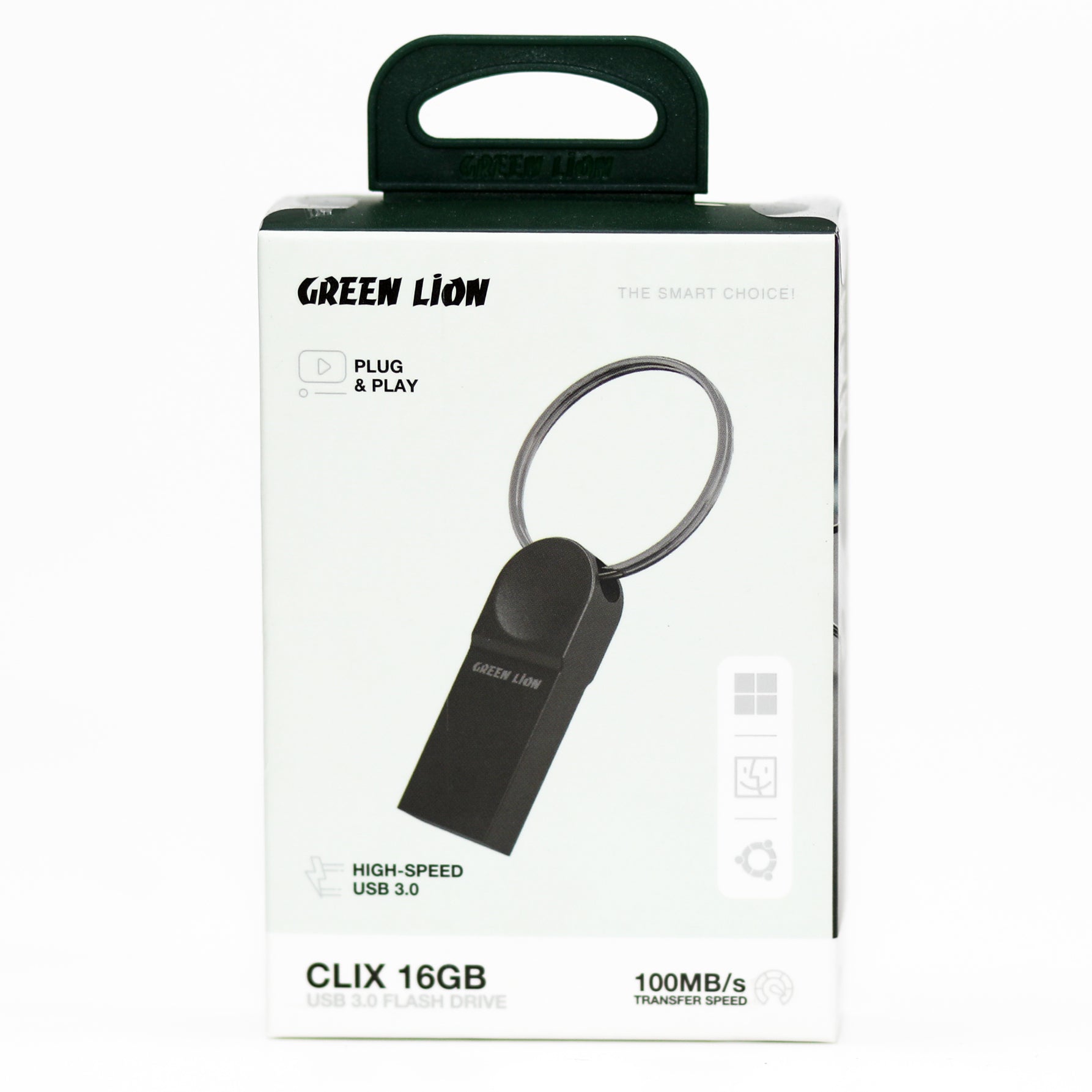 Green Lion CLIX 16GB USB 3.0 Flash Drive High Speed 100MB/s