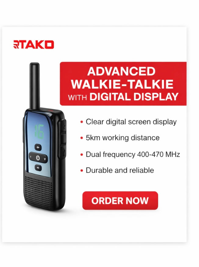 RTAKO S700 Digital Display Handheld Walkie-Talkie