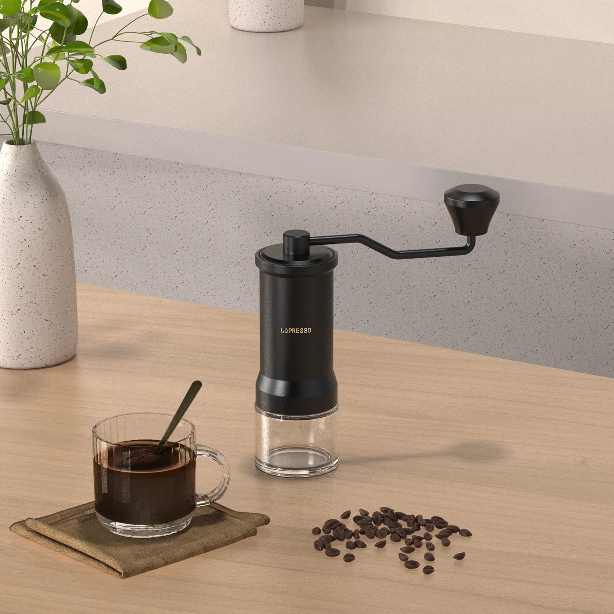 Manual Coffee Grinder – Handheld Burr Grinder High Precision - LéPresso