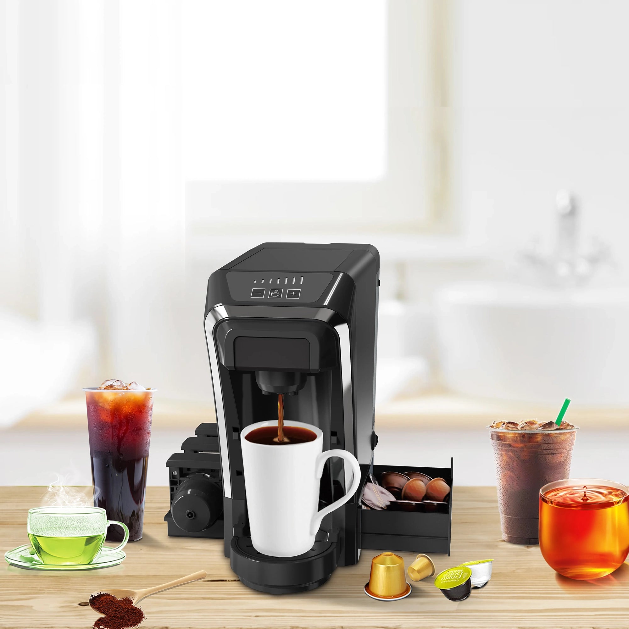 Multi-Capsule Tea & Coffee Machine – 20 Bar Pump Italian System - LéPresso