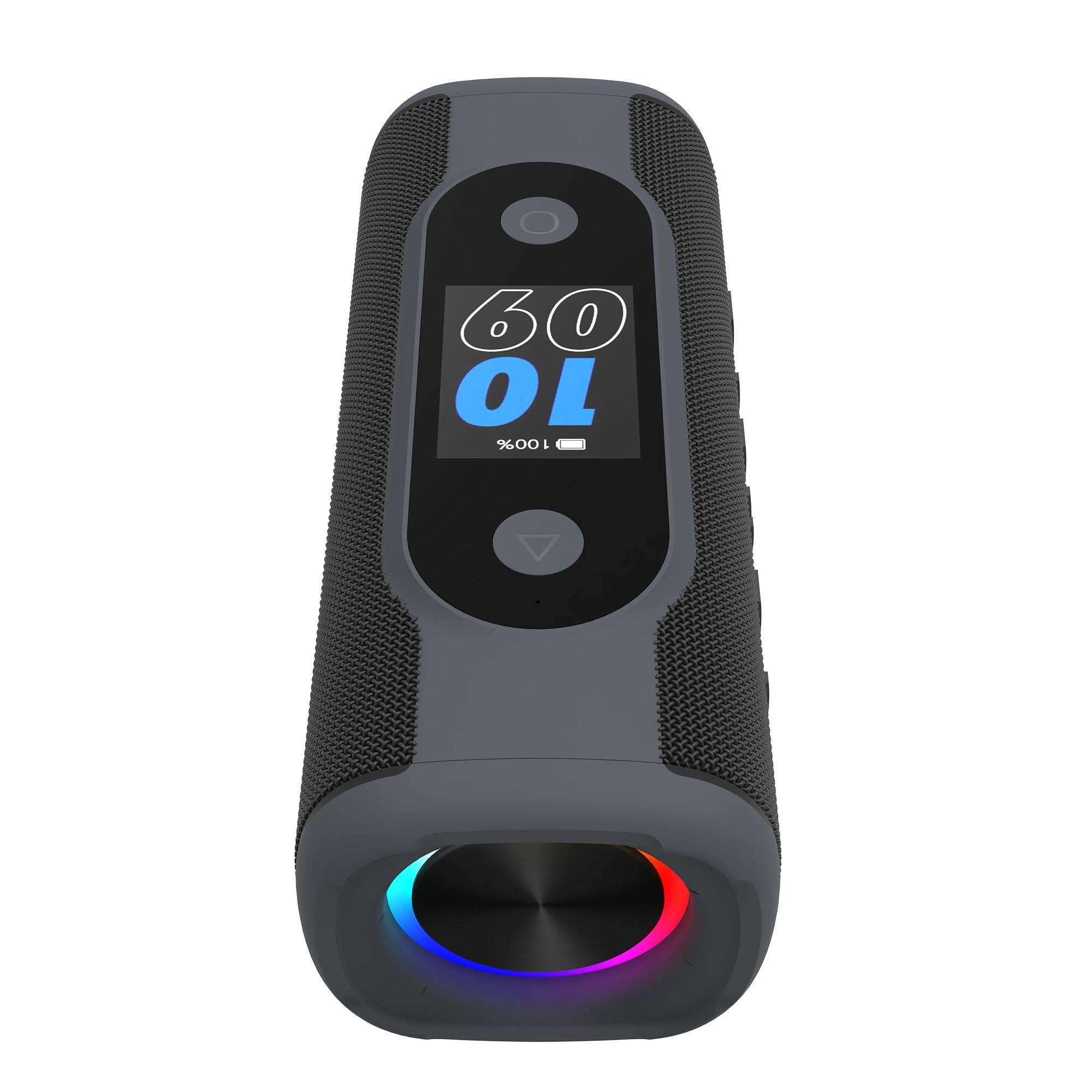 Levelo BassBeat Portable Bluetooth Speaker with LED Display & RGB Light – 8000mAh - Black