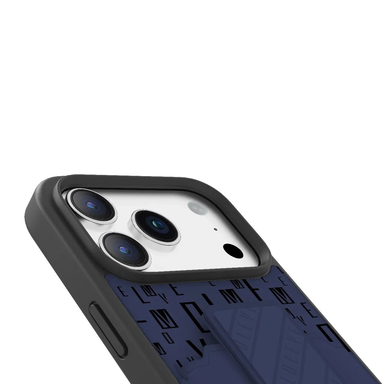 Levelo Morphix GripStand Case with Card Holder for iPhone 17 Pro – Magnetic Grip, Built-in Card Slot (Midnight Blue)