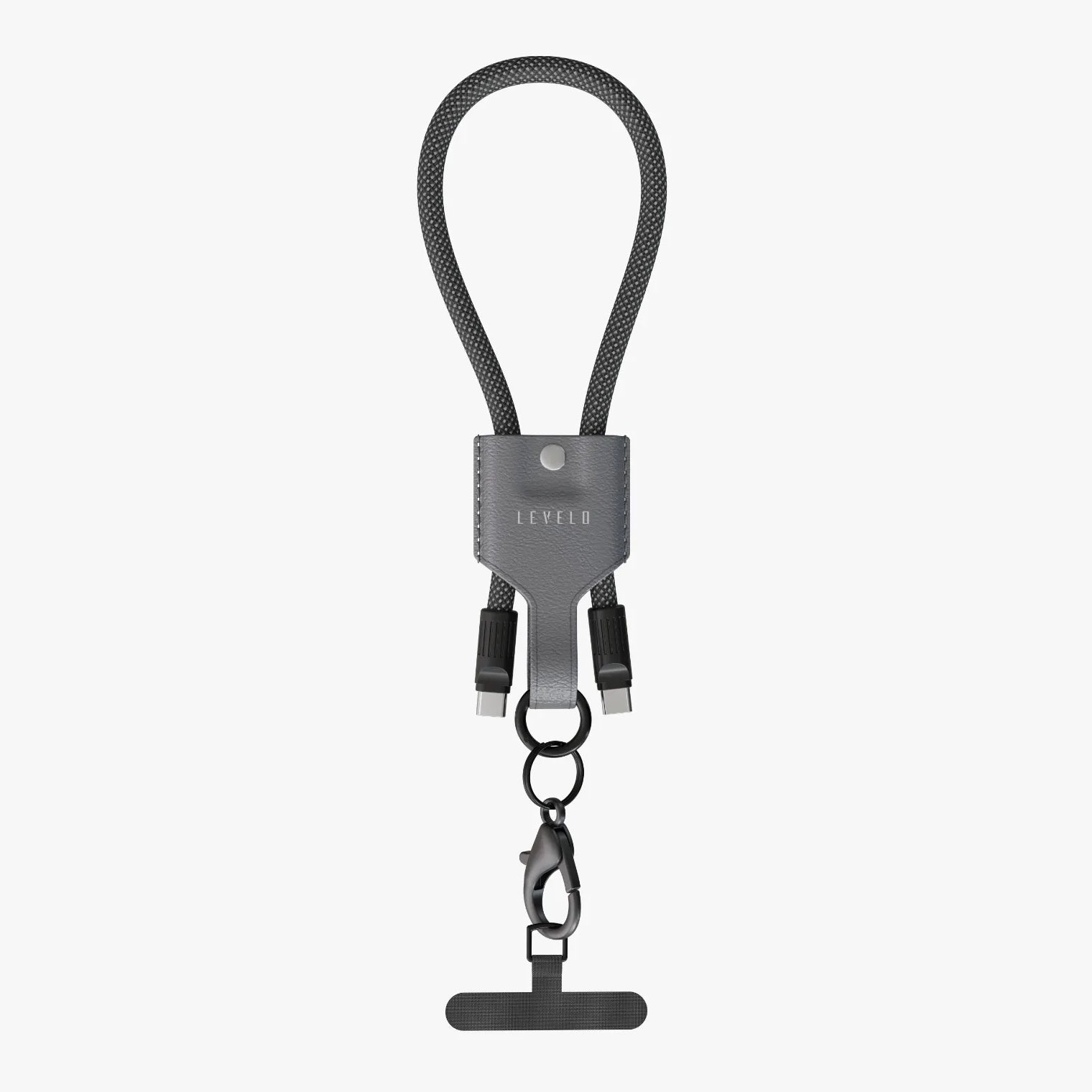 Levelo Tugo Type-C to Type-C 60W Lanyard Cable – Gray