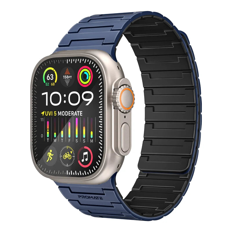 PROMATE MagBand-MS Magnetic Silicone Apple Watch Strap, compatible w/ 42/44mm