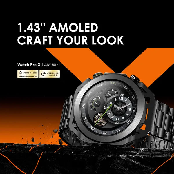 ساعة ذكية ORAIMO 1.43" Amoled Pro X - أسود OSW-851H