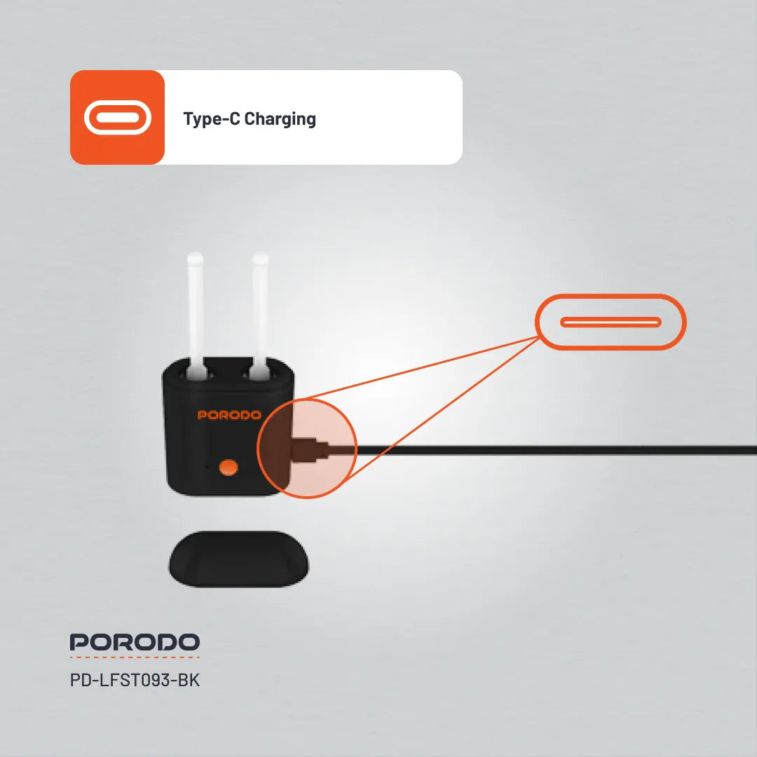 Porodo Lifestyle Wax Warming Hair Removal Kit with Automatic Heating & Type-C Charging – Black