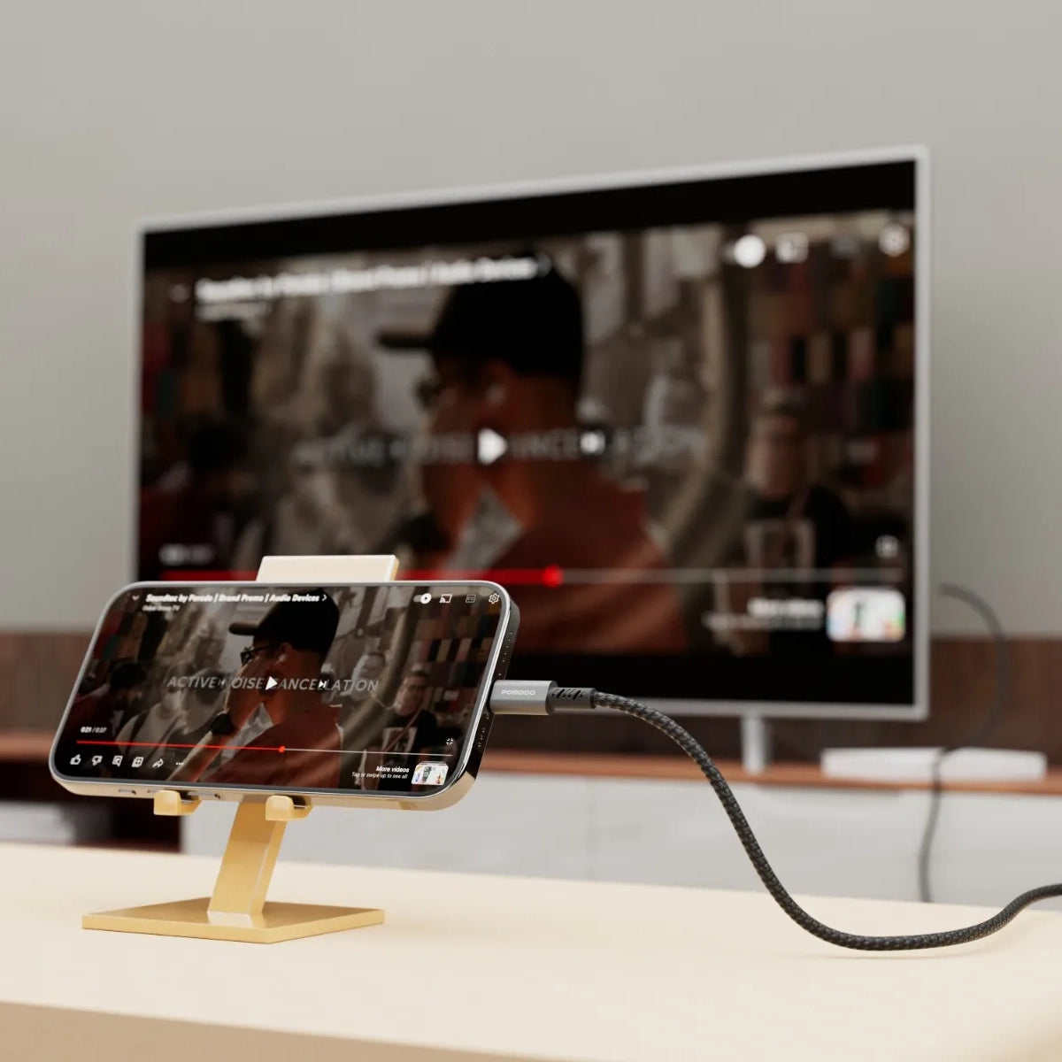 كابل بورودو USB-C إلى USB-C مجدول شحن سريع 240 واط بسرعة 40Gbps ودعم 8K 60Hz – أسود