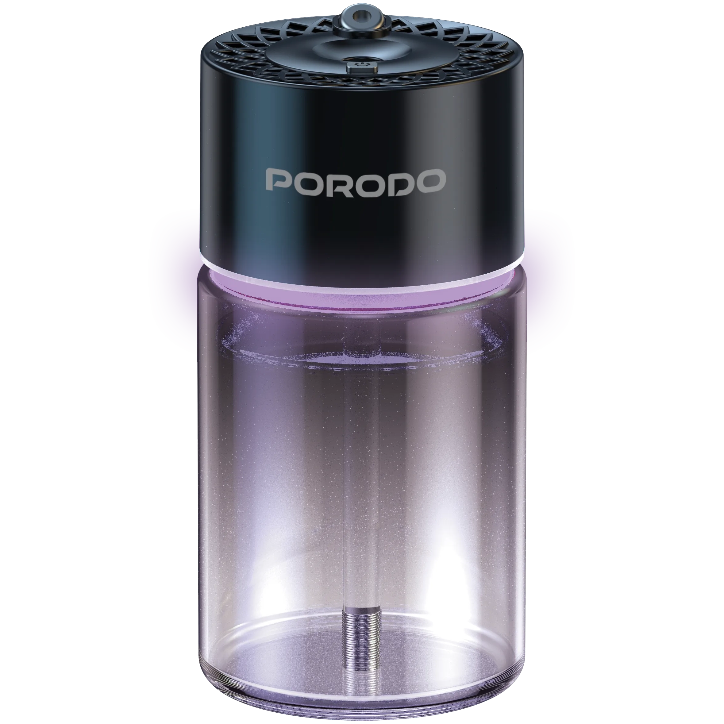 Valencia Smart Aroma Diffuser 120ML with RGB Ambient Light Car Air Freshener – Black - Porodo