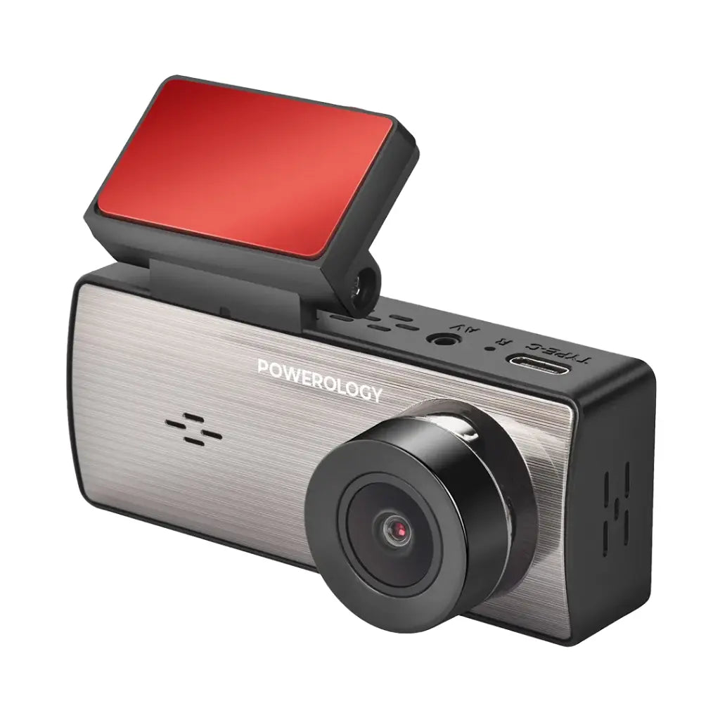 Powerology Dual Recording Dash Camera 2K Front + Full HD Rear Camera with 3.16" Display – Black