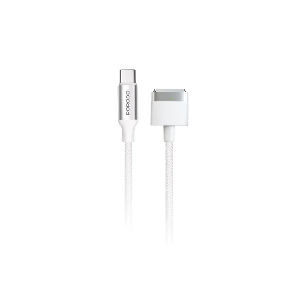 USB-C to MagSafe 3 Fast Charging Cable 140W 1.2M for MacBook – White - Porodo