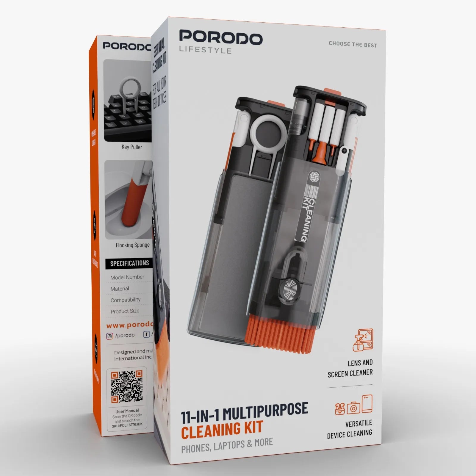 Porodo 11-in-1 Multipurpose Device Cleaning Kit
