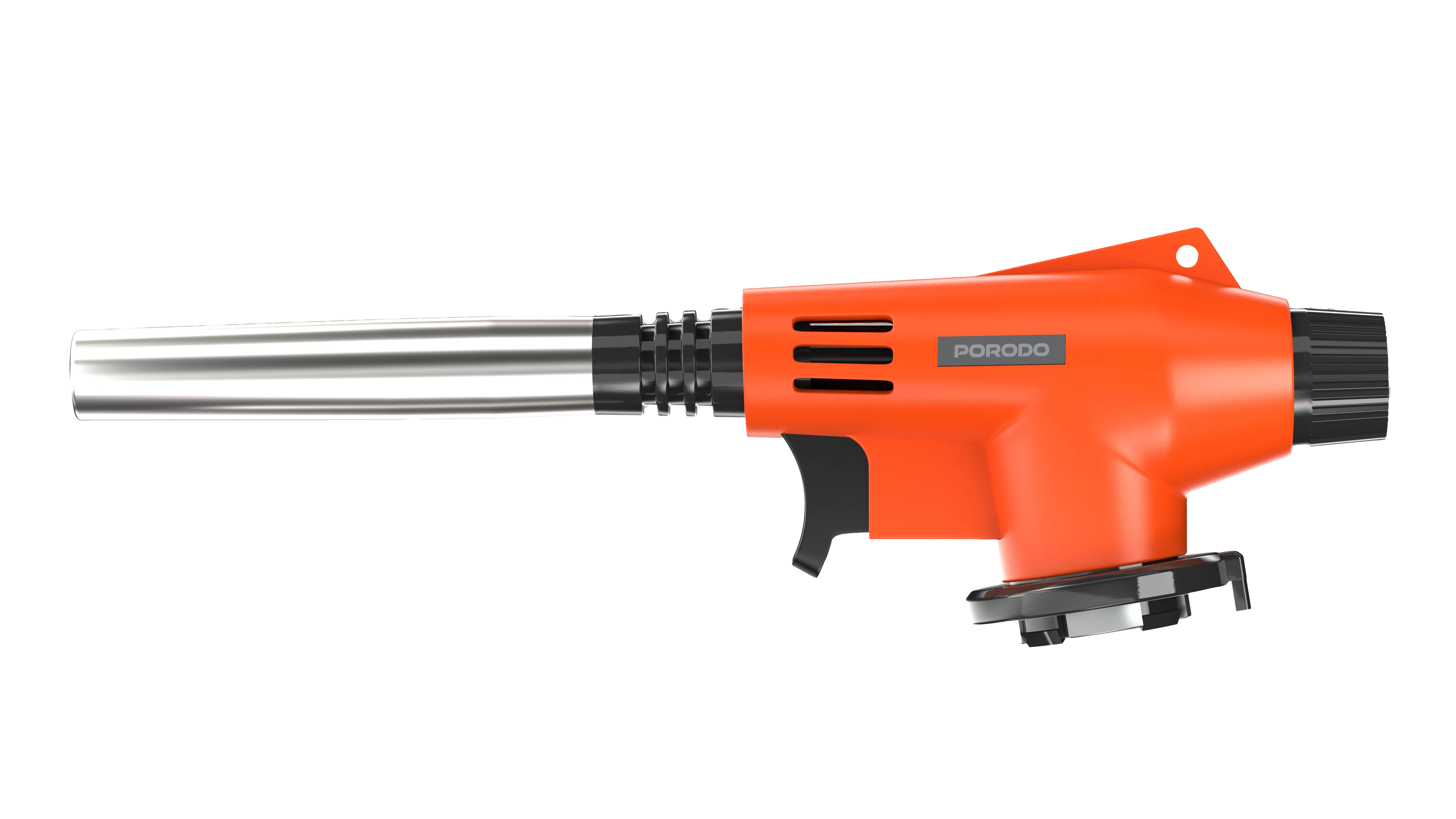 Porodo Lifestyle FlameMaster 14mm Butane Gas Lighter – Black & Orange