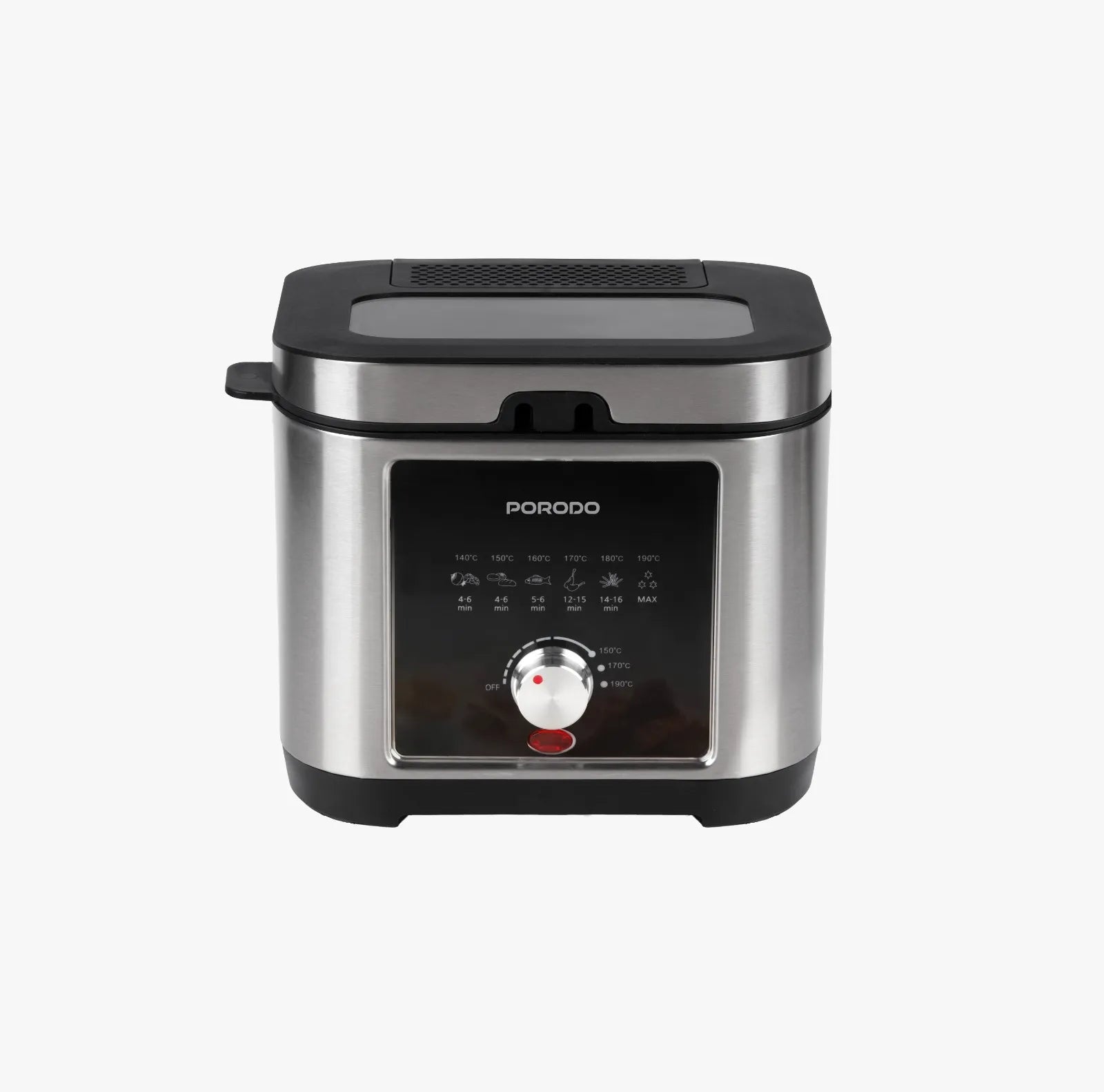 Porodo 2.5L Stainless Steel Deep Fryer with Temperature Control Knob