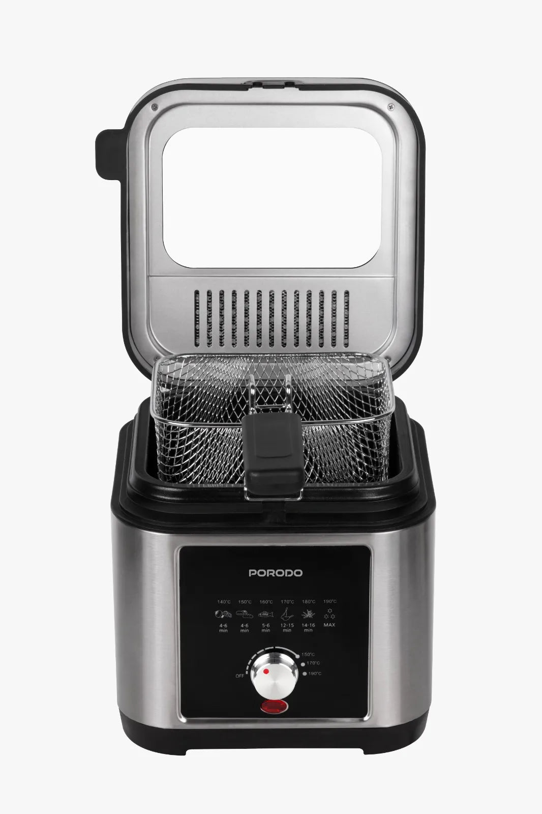 قلاية زيت 2.5 لتر ستانلس ستيل مع تحكم في الحرارة – بورودو Porodo Deep Fryer