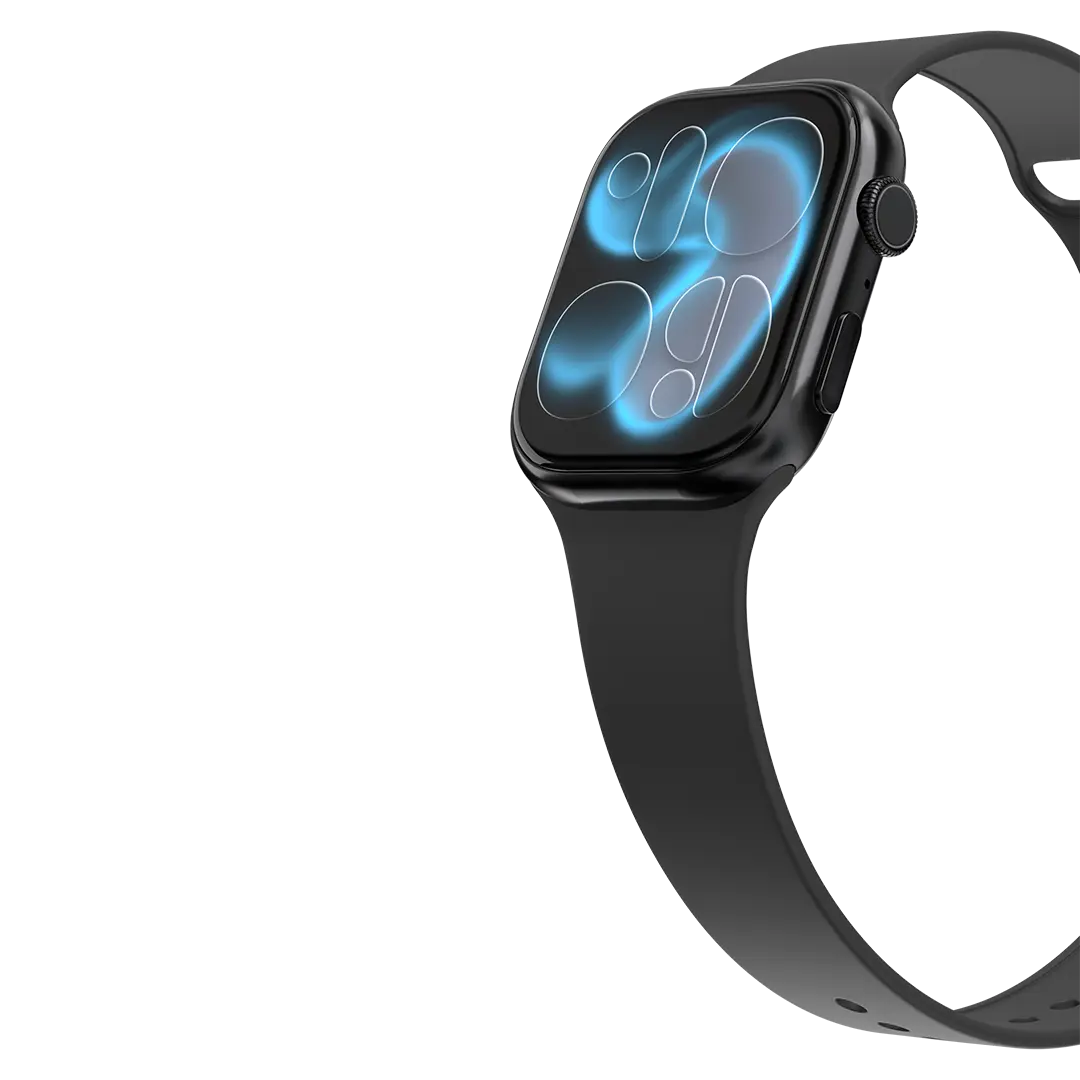 Porodo AeroFit II Smartwatch Series 11 (46mm) with 2.01" IPS HD Display, Bluetooth Calling, Voice Assistant, IP65 – Black / Silver / Rose Gold