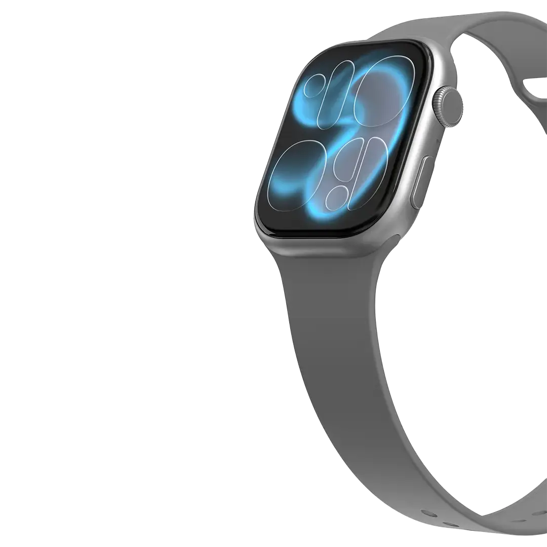 Porodo AeroFit II Smartwatch Series 11 (46mm) with 2.01" IPS HD Display, Bluetooth Calling, Voice Assistant, IP65 – Black / Silver / Rose Gold