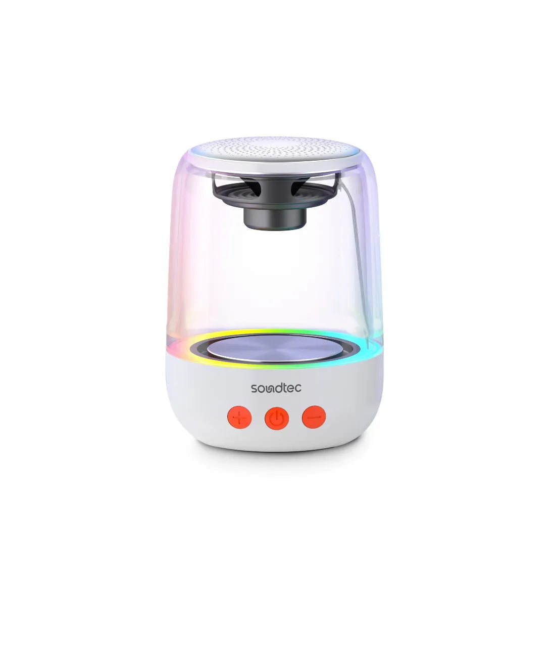 Porodo Soundtec Crystal-Glow Mini Bluetooth Speaker – RGB Light Portable Speaker