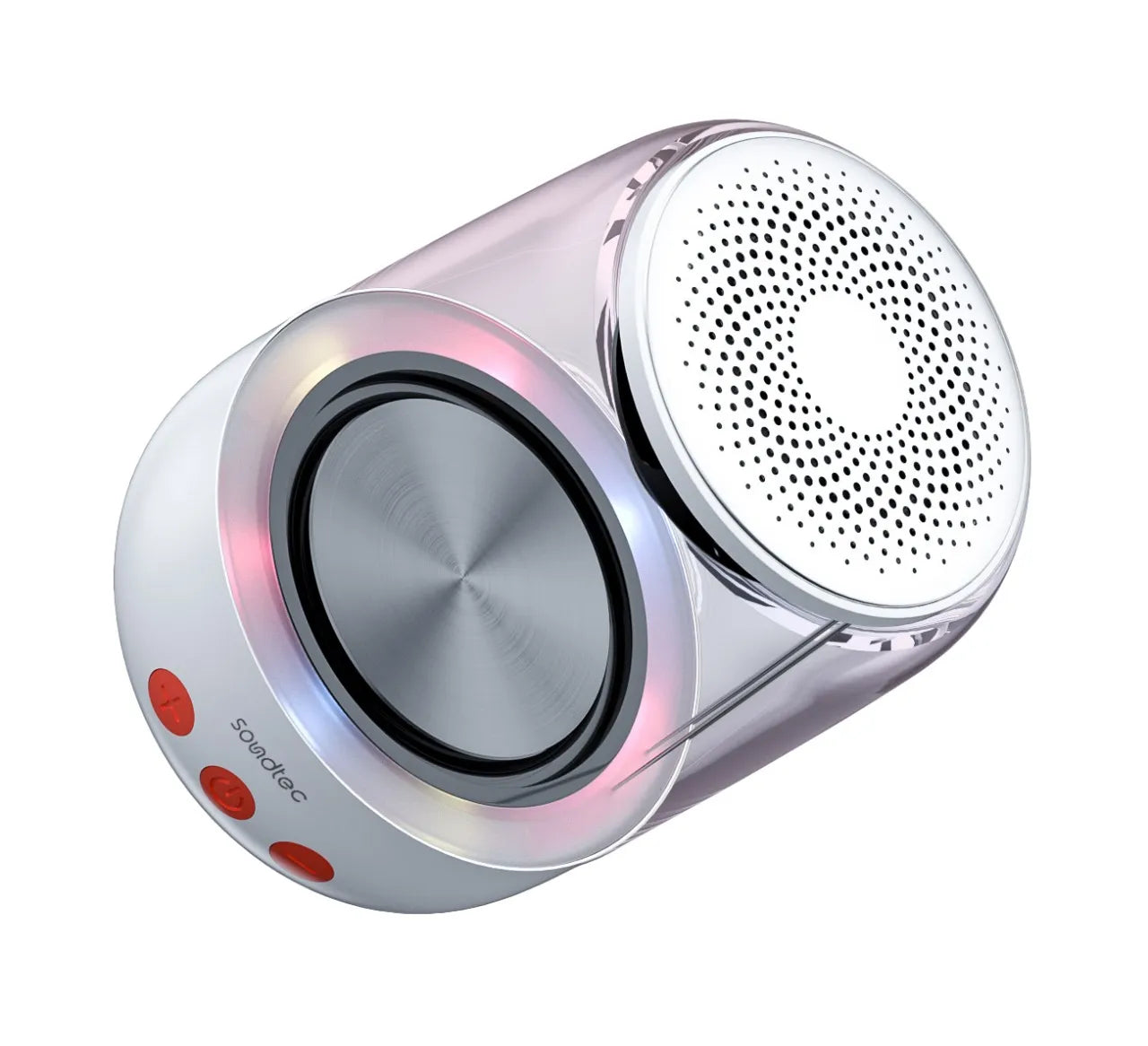 Porodo Soundtec Crystal-Glow Mini Bluetooth Speaker – RGB Light Portable Speaker