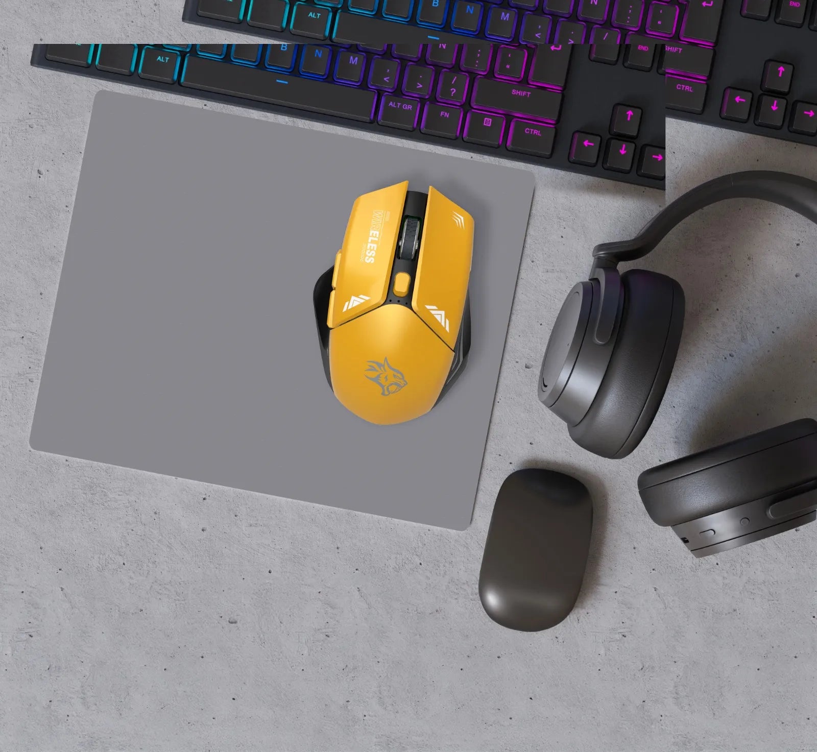 بورودو جيمينج Porodo Gaming PDX323 ماوس لاسلكي – 2.4GHz، DPI قابل للتعديل 1600، تصميم مريح، نانو USB، مدى 10 متر