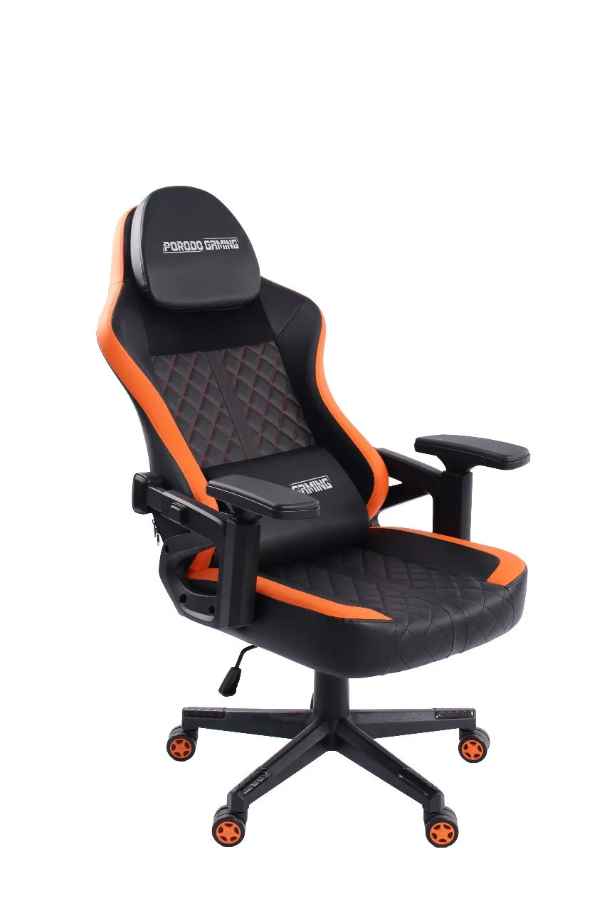 Porodo Gaming Chair Recycle Foam + New Foam - Black & Orange