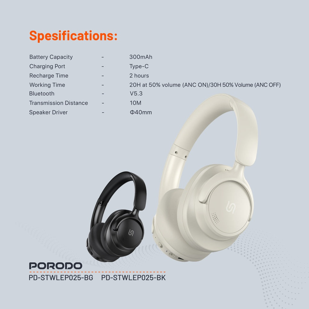 Porodo Soundtec Zen Hybrid ANC Headphone