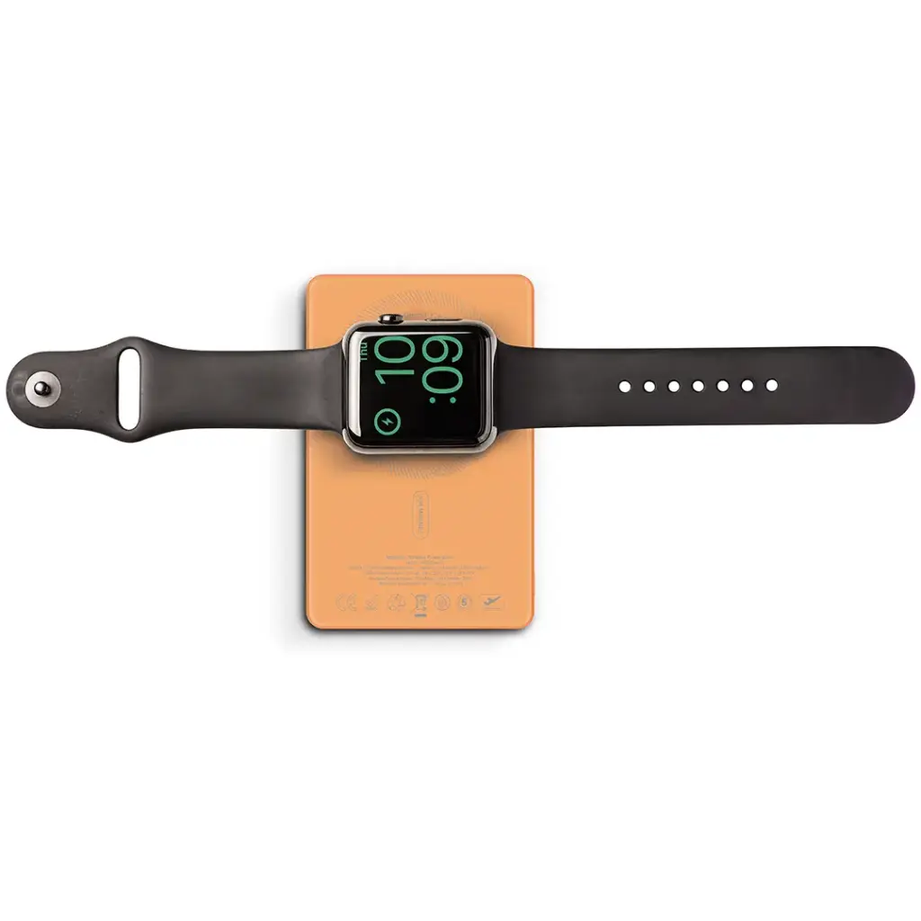 Powerology MagVolt 10000mAh Magnetic Wireless Power Bank with TFT Display & 20W PD Fast Charging – Black & Orange