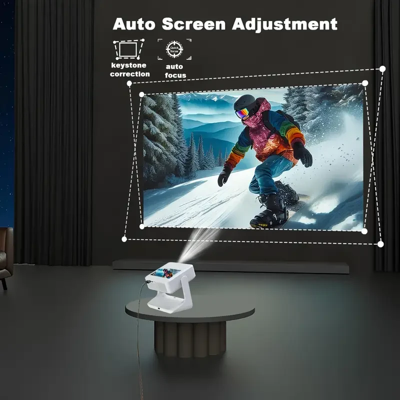 TOUCH SCREEN SMART PROJECTOR WIFI-USB-PHONE MIRRORING