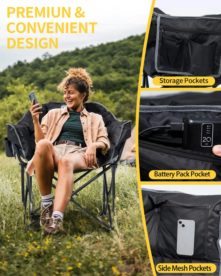 Heated Camping Chair, Oversized Camping Chairs