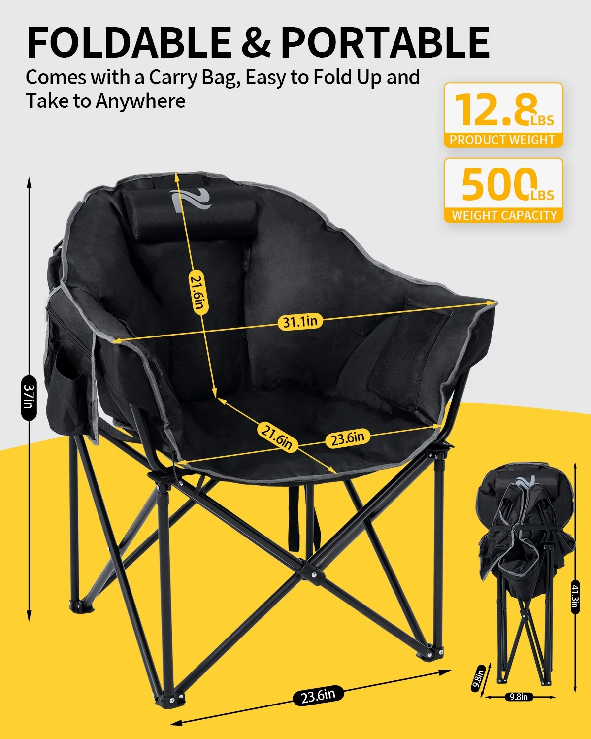 Heated Camping Chair, Oversized Camping Chairs