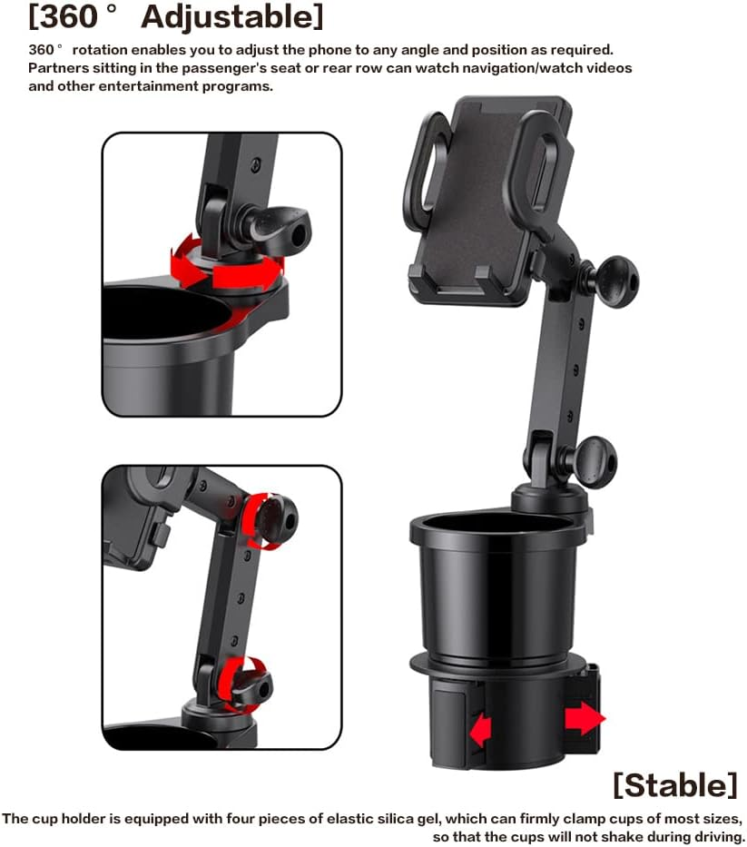 HURENTEK 2 IN 1 CAR CUP HOLDER & PHONE MOUNT - IPAD MINI HOLDER ANJ-109