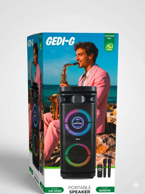 GD-1020 Professional Portable RGB Lamp Stereo Blue Tooth Speaker With Microphone