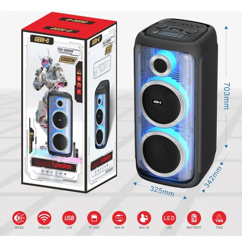 GD-2856 10 Inch Party Box 1000 Sound System Portable Speaker 100w Speakers 50000W