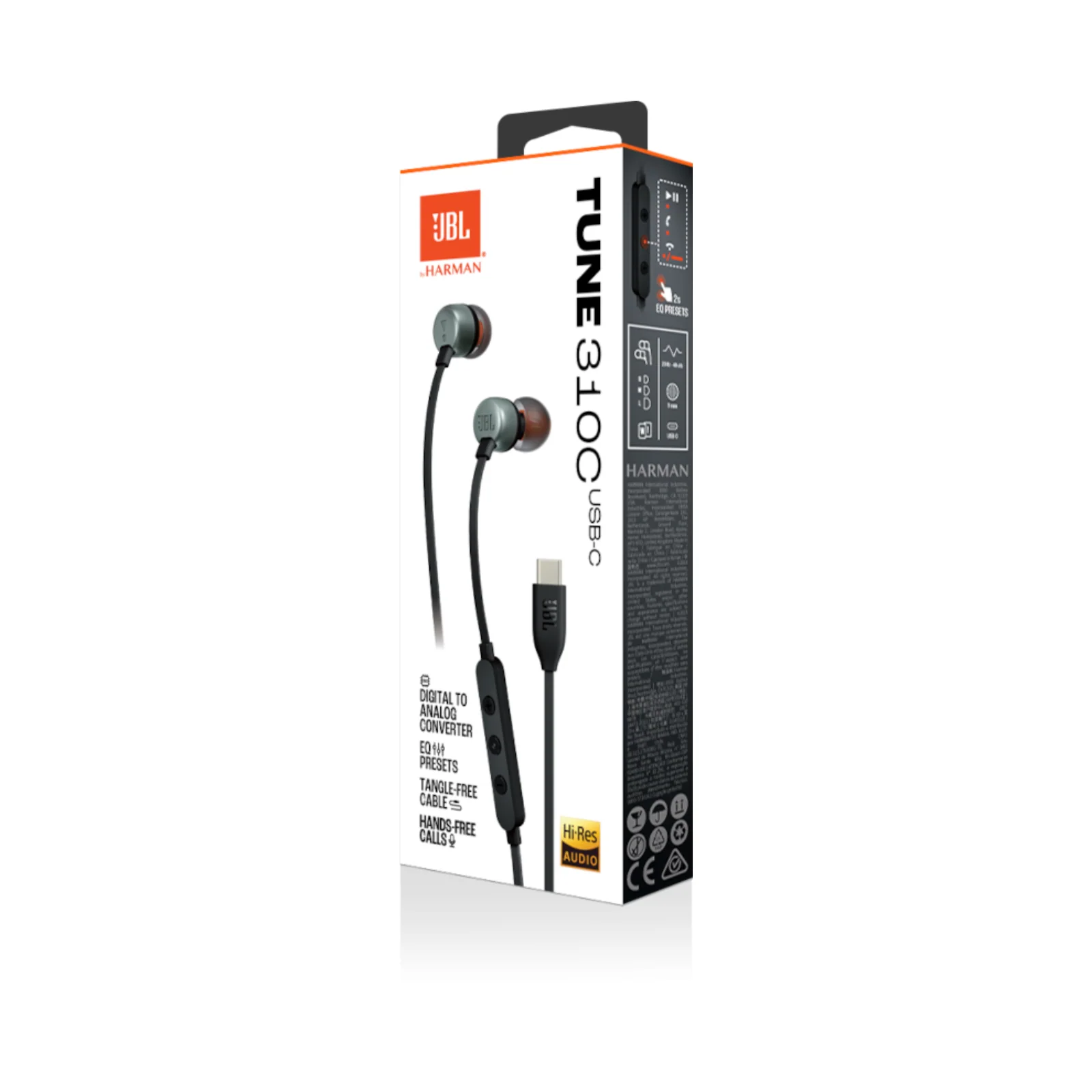 JBL Tune 310C USB-C Wired Hi-Res In-Ear Headphones