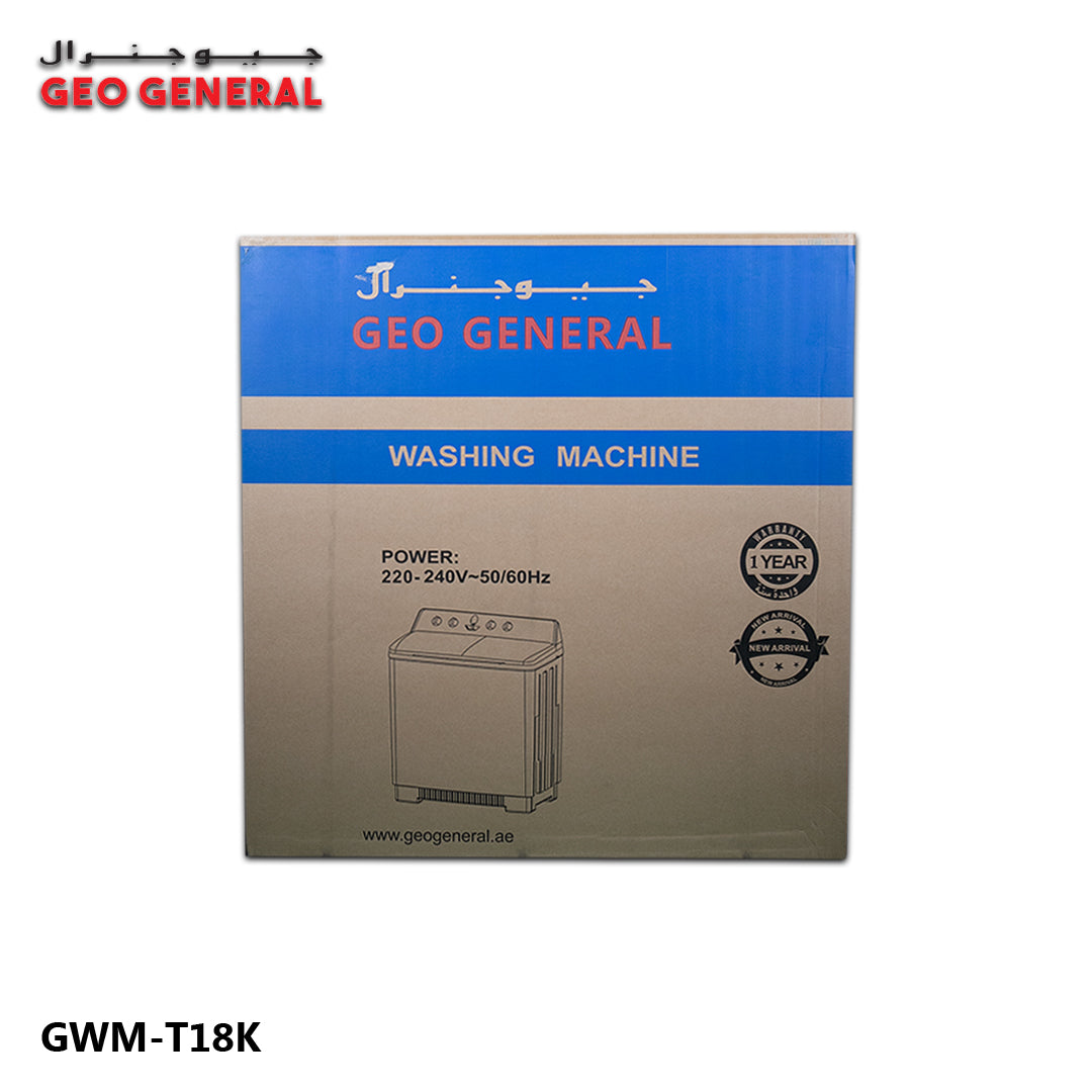 Geo General Washing Machine 18kg | Strong & Super Wash Gwm-t18k-ANW
