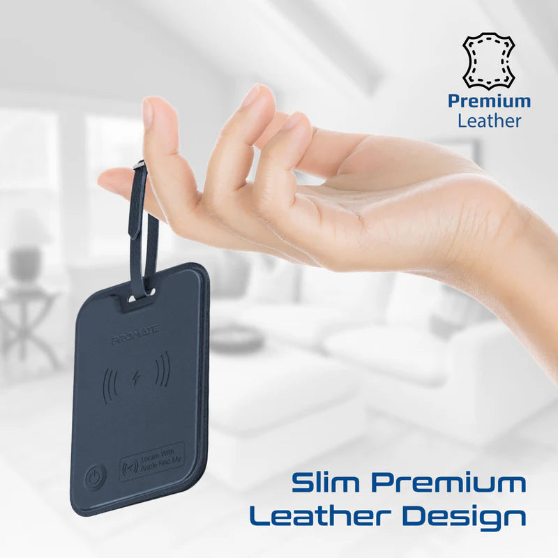 PROMATE HushTag.Black بطاقة أمتعة مع خاصية التتبع، بطارية 100mAh