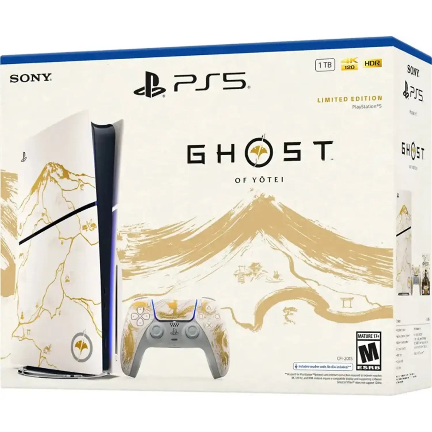 سوني بلايستيشن 5 حزمة وحدة تحكم إصدار محدود Ghost Of Yotei بسعة 1TB